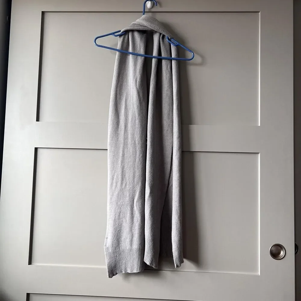 Parfois Scarf Womens 40x200cm Gray Acrylic‎ Knit Winter Long Soft Wrap Shawl